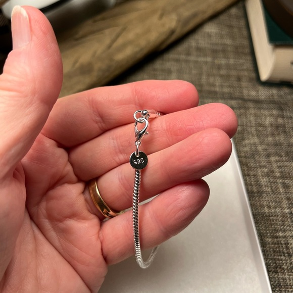 2002-AMT Two Piece Jewelry Set 925 Charm Stamped Necklace & Bracelet - Picture 7 of 13